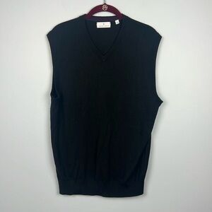 Toscano Firenze merino wool blend v-neck men’s XL black sweater vest